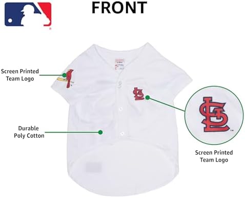 Official MLB St. Louis Cardinals Pet Jersey for Dogs & Cats, Size X-Large - Stylish Baseball Jersey for Your Furry Fan- Show Off Team Spirit with The Perfect Fan Apparel Gear for Pet, Dog & Cat - Image 5