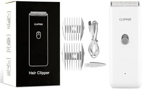 Dog Clippers,Quiet Washable USB Rechargeable Cordless Dog Grooming Kit,Electric Pets Hair Trimmers Shaver Shears for Dogs and Cats White by Tileon