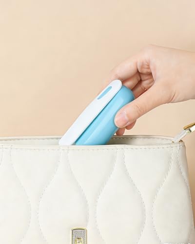 Mini Lint Roller for Travel Purse Car Pocket Small Lint Roller for Clothes Pet Hair Remover Roller with Cover and 4 Refills Extra Sticky 150 Sheets Total (Blue) - Image 3