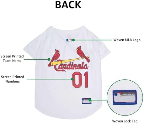 Official MLB St. Louis Cardinals Pet Jersey for Dogs & Cats, Size X-Large - Stylish Baseball Jersey for Your Furry Fan- Show Off Team Spirit with The Perfect Fan Apparel Gear for Pet, Dog & Cat - Image 6