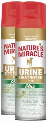 Nature's Miracle Urine Destroyer, 17.5 Ounces | Foaming Aerosol | For Dogs | Pack of 2 | For Tough Urine Messes by NaturesMiracle
