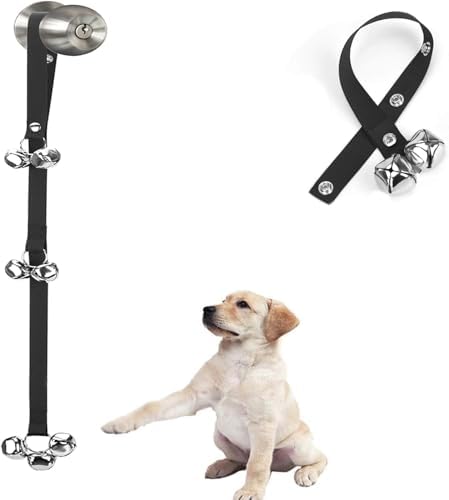 Luckyiren Upgraded Puppy Bells Dog Doorbells for Door Knob/Potty Training/Go Outside-Dog Bells for Puppies Dogs Doggy Doggie Pooch Pet Cat for Dog Lovers-Premium Quality-3 Snaps for Length Adjustment by Luckyiren