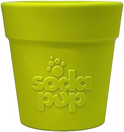 SodaPup Flower Pot – Durable Dog Treat Dispenser & Chew Toy Made in USA from Non-Toxic, Pet Safe, Food Safe Rubber Material for Mental Stimulation, Problem Chewing, Calming Nerves, & More by SodaPup