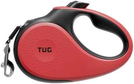 TUG Tiny Retractable Dog Leash, 10 ft (Extra Small, Red) by TUG