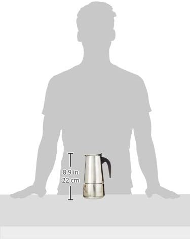 Mixpresso 9 Cup Greca Moka Pot, Stainless Steel Stovetop Espresso Maker | 15oz/450ml Italian stovetop coffee maker with classic percolator design, ideal for preparing coffee at home or while camping - Image 10