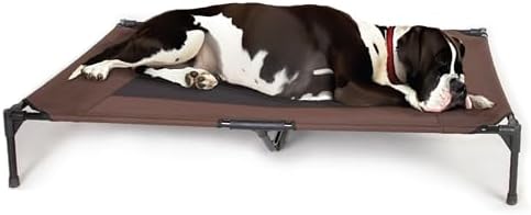 K&H Outdoor Elevated Dog Bed for XL & Giant Pets, Chocolate, Jumbo 56x38 by KHPetProducts