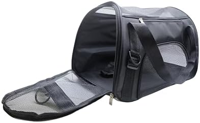 ZaneSun Cat Carrier,Soft-Sided Pet Travel Carrier for Cats,Dogs Puppy Comfort Portable Foldable Pet Bag Airline Approved (Medium-Black) - Image 2