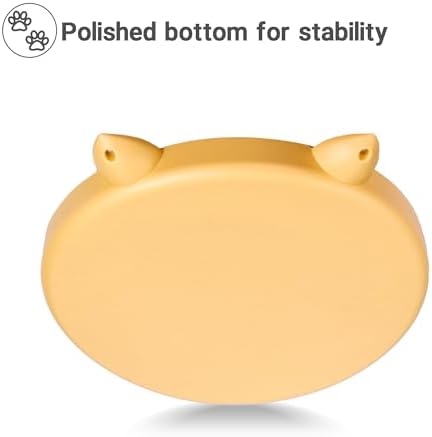 Bifeaw Slow Feeder Cat Bowl, Easy to Clean Silicone Bowl, Ideal for Dry and Wet Food (Yellow and Blue) - Image 4