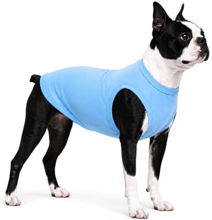 2018 Pet Clothes Dog Clothing Blank T-Shirt Tanks Top Vests for Small Middle Large Size Dogs 100% Cotton Dog Summer Vest Classic (L, Light-Blue) by lovelonglong