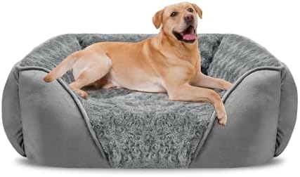 INVENHO XX-Large Dog Bed Rectangle Washable Orthopedic Soft Calming Sleeping Durable Pet Cuddler with Anti-Slip Bottom by INVENHO