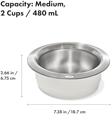 OXO Pet Nonslip Stainless Steel Dog Bowl - Medium, 2 Cup Capacity - Image 6