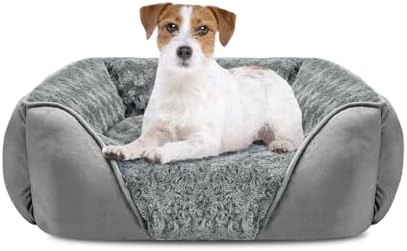 INVENHO Medium Dog Bed Rectangle Washable Orthopedic Soft Calming Sleeping Durable Pet Cuddler with Anti-Slip Bottom by INVENHO