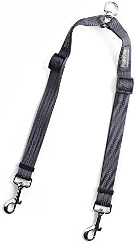 Mighty Paw Double Dog Leash - Double Leash for Two Dogs No Tangle Design. Split Lead for 2 Pets. Adjustable to Fit All Sized Breeds. Reflective Dual Pet Lead Splitter for People with 2 Pups by MightyPaw