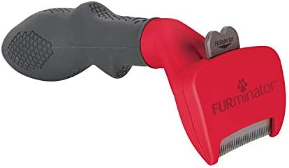 FURminator Undercoat deShedding Tool for Small Dogs – Long Hair, red/Grey (P-92979) by FURminator