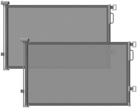 Retractable Baby Gates 2 Pack, 55" Wide Mesh Dog Gate Indoor by Cideny