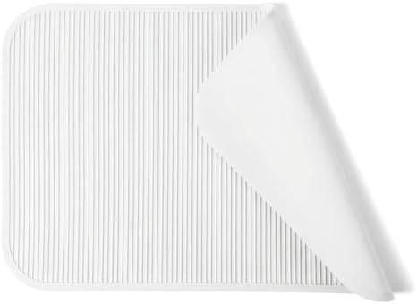 Pet Grooming Table Non-Slip Mat - Padded Mat for at-Home Grooming Dogs and Cats,Bathing Mat for Pets, Diameter：57cm/22.44inch (White, 57cm/22.44inch) by Phenfor