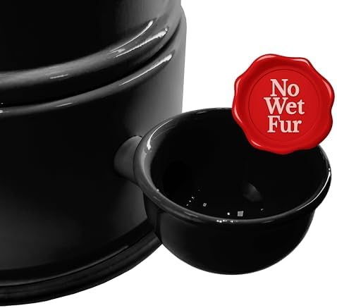 Pet Water Dispenser for Dogs and Cats, 47.3 oz – Gravity-Fed Aluminum Water Bowl, Prevents Wet Fur, Provides Continuous Fresh Water, Electrostatic Coated Finish, Vida Mansa (Black) - Image 3