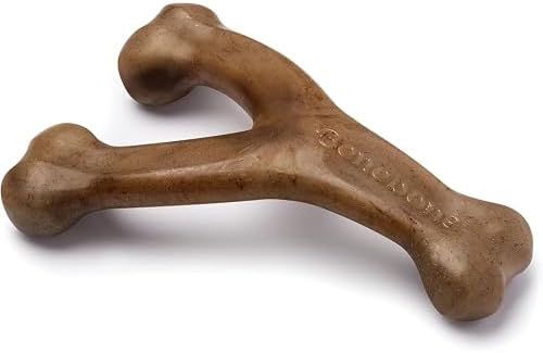 Benebone Wishbone Dog Chew Toy for Aggressive Chewers, Real Bacon, Medium by Benebone