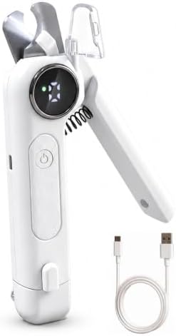 Candure Pet Nail Clippers Professional Nail Trimmer Suitable for Puppy, Cats, Rabbits and Guinea Pigs (White, Large to Medium Pets) by Candure