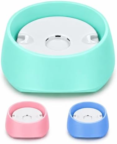 Green No Spill Dog Water Bowl, Pet Floating Water Bowl No Wet Mouth, Anti Splash & Anti Tip Slow Water Feeder, Keeps Fur Dry Clean Drinking Bowl for Dogs & Cats, Large Capacity Travel Friendly by Unknown