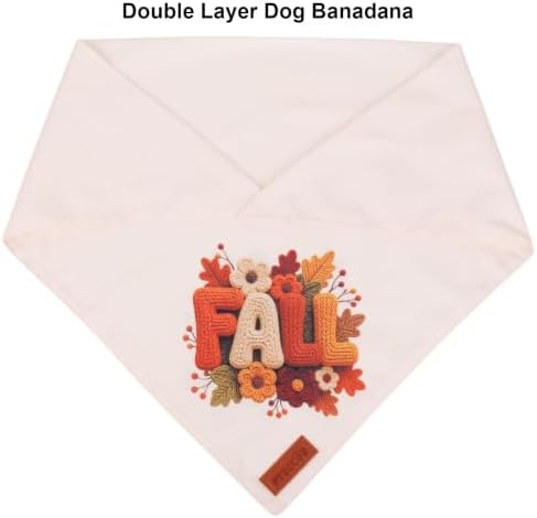 PTDECOR Fall Dog Bandanas, Pumpkin Season Thanksgiving Pet Scarf, Small - Image 5