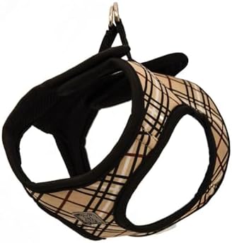 RC Pet Products Cirque Soft Walking Step-in Dog Harness, Large, Tan Tartan by RCPets