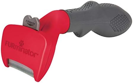 FURminator Undercoat deShedding Tool for Small Dogs – Long Hair, red/Grey (P-92979) - Image 4