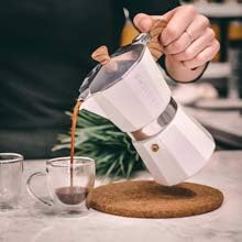 GROSCHE Milano Stovetop Espresso Maker Moka Pot 9 espresso Cup 15.2oz White | Cuban Coffee Maker And Italian Moka Pot For Stovetop Espresso; For Gas, Electric, And Propane Stoves With A Soft-Touch Handle - Image 7