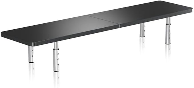suptek Dual Monitor Stand Riser,Large Monitor Laptop Stand Riser 3 Adjustable Heights Computer Stand for Laptop, Printer, Notebook(MST016L) by suptek