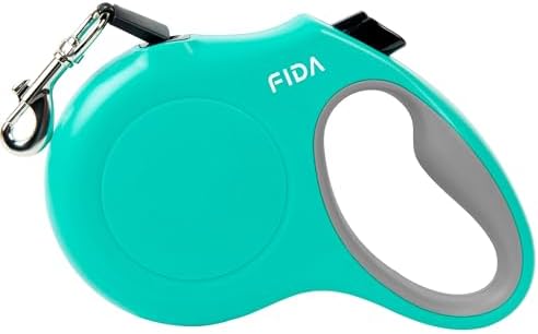Fida Heavy Duty Retractable Dog Leash,16 ft Dog Walking Leash for Small Medium Dogs up to 44 lbs, Tangle Free. (Medium, Teel) by Fida