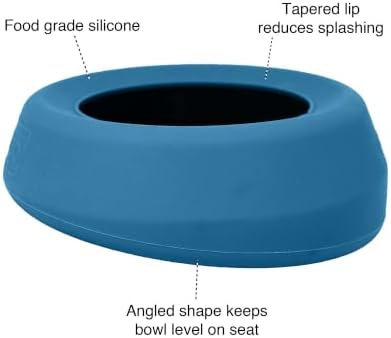Kurgo Splash Free Wander Dog Water Bowl, Blue - Image 2