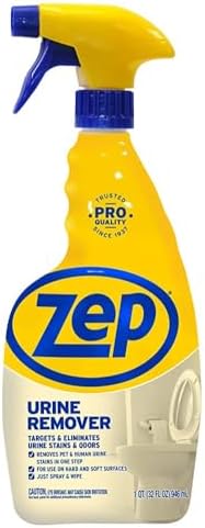 Zep Urine Remover, 32 fl oz - ZUURMV32 - Professional Strength Stain and Odor Eliminator for Hard and Soft Surfaces by Zep