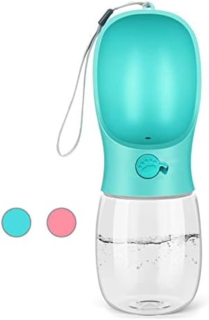 Kalimdor Dog Water Bottle, Leak Proof Portable Puppy Water Dispenser with Drinking Feeder for Pets Outdoor Walking, Hiking, Travel, Food Grade Plastic (12oz Blue) by MCMHomeGoods