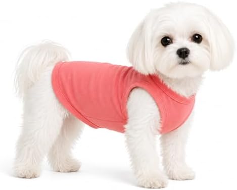 Pet Clothes Dog Clothing Blank T-Shirt Tanks Top Vests for Small Middle Large Size Dogs 100% Cotton Dog Summer Vest Classic (S, Lotus Pink) by lovelonglong