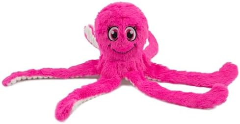 Best Pet Supplies Interactive Squeaky Dog Chew Toy, Ideal Dog Toys for Chewers, Small, Medium & Large Dogs, and Fetch Lovers - Octomutant (Fuchsia), Large by BestPetSuppliesLLC