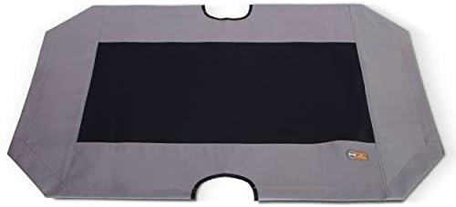 K&H Outdoor Elevated Dog Bed Pet Cot Replacement Cover, XL 50x32in, Gray by KHPetProducts