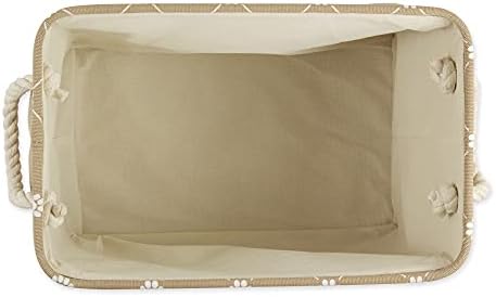 Bone Dry Pet Storage Paw and Bone, Trellis Collection, Medium Rectangle, 16x10x12, Taupe - Image 2
