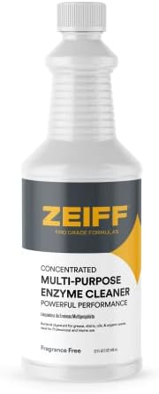 Zeiff Pro-Grade Multi-Purpose Probiotic Enzyme Cleaner - Powerful Cleaning & Odor Eliminating Formula For Professional & Home Surfaces - 32 Ounce - Fragrance Free by Zeiff