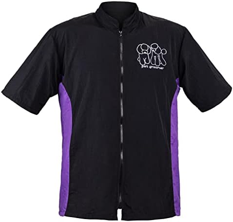Noverlife Pet Grooming Workwear Dog Groomer Smock, Short Sleeve, M Size - Image 6