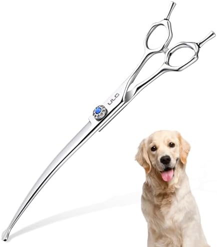 ULG Curved Dog Grooming Shears, 7 Inch, 440C Stainless Steel by ULG