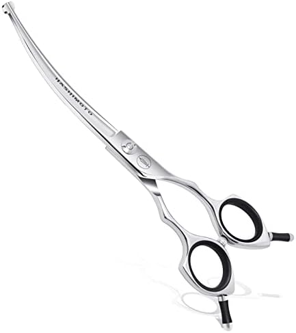 HASHIMOTO Curved Dog Grooming Scissors with Safety Round Tips, 6.5 inch. by HASHIMOTO