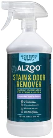 ALZOO Pet Stain & Odor Remover, Lavender Vanilla, 32 oz by ALZOO