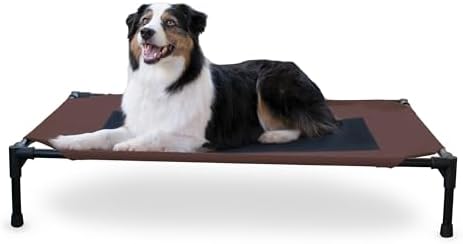 K&H Outdoor Elevated Dog Bed for Medium & Large Pets, Chocolate, 42x30in by KHPetProducts