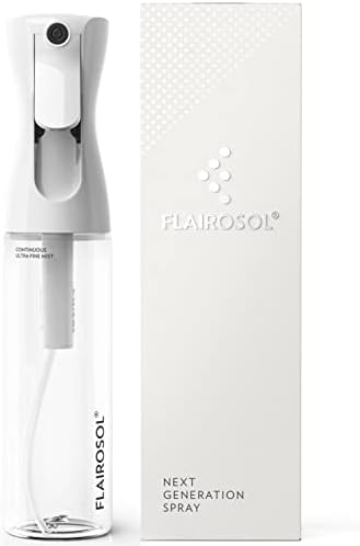 FLAIROSOL Original Continuous Mister Spray Bottle, 10.1oz, Clear/Black by Flairosol