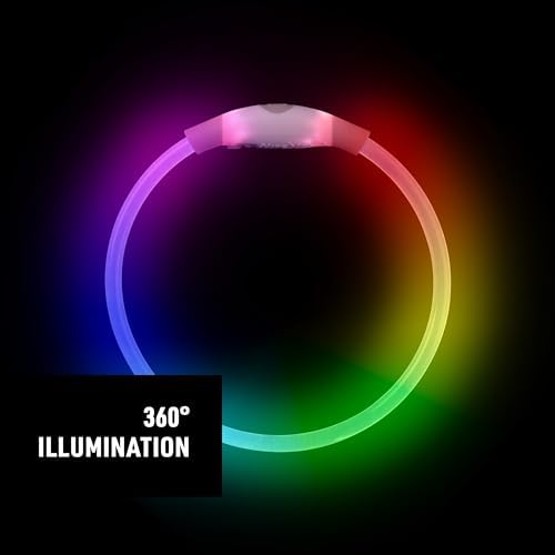 Nite Ize NiteHowl Rechargeable LED Safety Necklace - Disc-O Select - High-Visibility Collar for Nighttime - 360-Degree Illumination & Customizable Fit - Color Changing - Weather Resistant - Mini - Image 3