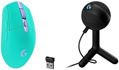 Logitech G305 Lightspeed Wireless Gaming Mouse, Mint + Yeti Orb RGB Gaming Microphone with LIGHTSYNC, USB Mic for Streaming by Unknown