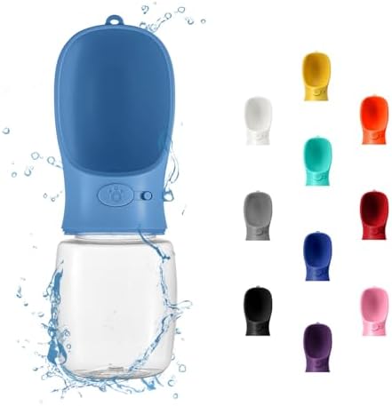 WePet Portable Dog Water Bottle, 12 OZ, Leak Proof Puppy Water Dispenser with Drinking Feeder for Pets Outdoor Walking, Hiking, Travel, Food Grade Plastic by WePet