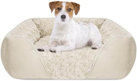 INVENHO Medium Dog Bed Rectangle Washable Orthopedic Soft Calming Sleeping Durable Pet Cuddler with Anti-Slip Bottom by INVENHO