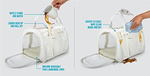 Sherpa Element Travel Pet Carrier with Stay Clean Technology, Airline Approved & Guaranteed On Board - White, Medium - Image 7