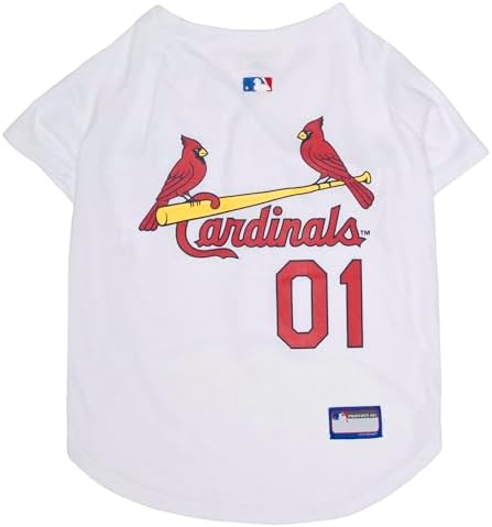 Official MLB St. Louis Cardinals Pet Jersey for Dogs & Cats, Size X-Large - Stylish Baseball Jersey for Your Furry Fan- Show Off Team Spirit with The Perfect Fan Apparel Gear for Pet, Dog & Cat by PETSFIRST